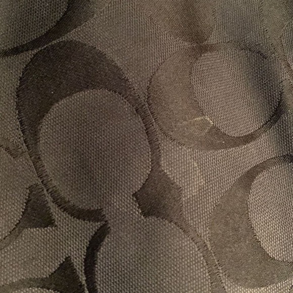 Coach Signature Zoe Purse Black Grey Monogram Jacquard Logo Hobo Hand Bag F14709 - Picture 5 of 6